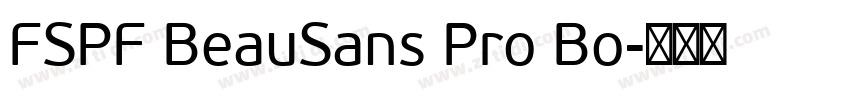 FSPF BeauSans Pro Bo字体转换